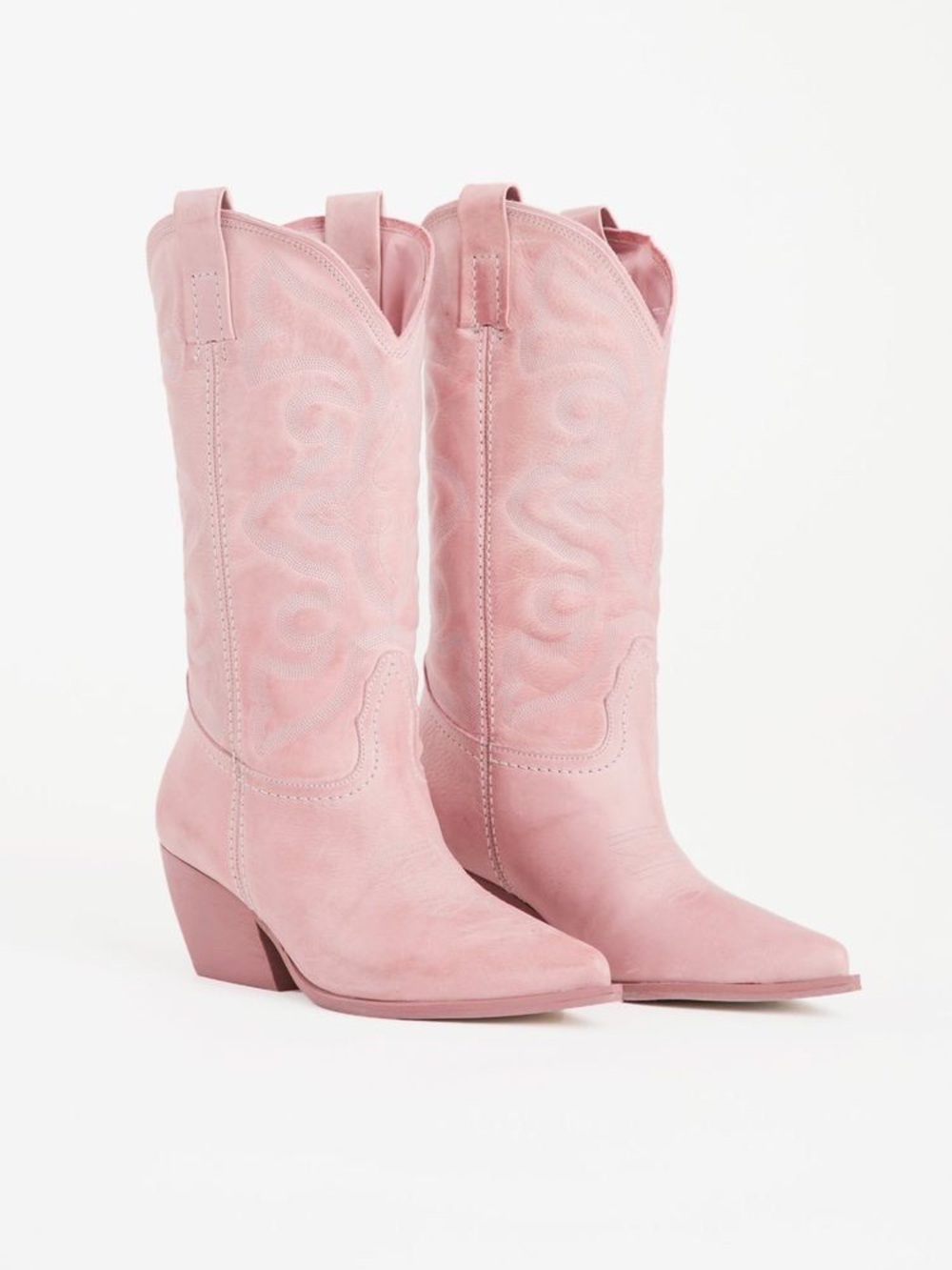Steve Madden Pink Western Block Heel Cowgirl Boots